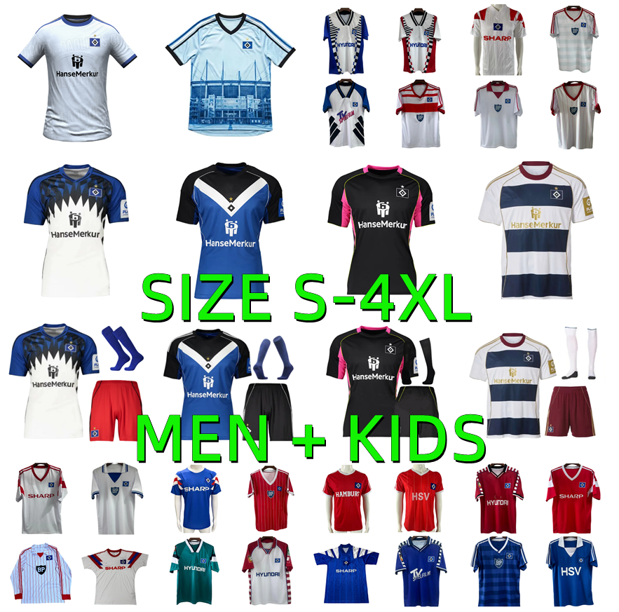 25 26 Hamburger SV Soccer Jerseys retro 1979 1980 1983 1984 1986 1992 1993 DOMPE MEFFERT SELKE PHERAI ELFADLI LEIBOLD GLATZEL 2025 2026 HSV men Kids kit football shirts