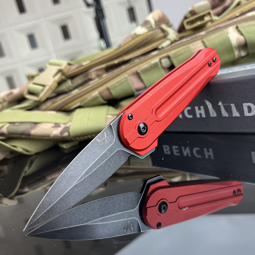 All-New BM491 Folding Knife D2 Steel Blade with Aluminum Handle for Outdoor Camping Cutting Survival Scenarios Daily Carry Tool