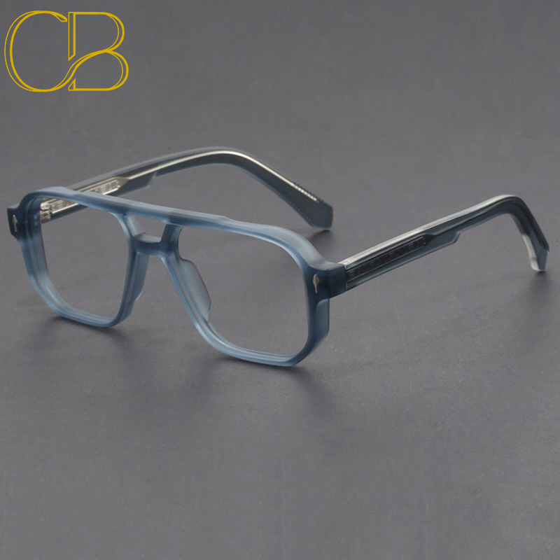 Pilot Gaming Glasses Anti Blue Light Computer Work Men Women Oversized Optical Prescription Eyewear Goggles Blocking Double Bridges Reading RX Myopia 