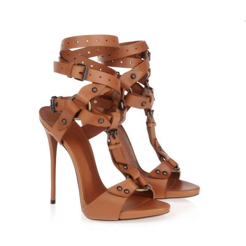 Cross Border Independent Station Fashion Show Lace Up Heel Sandals Women S Shoes Sexy Ultra High Elegant Stiletto Heels