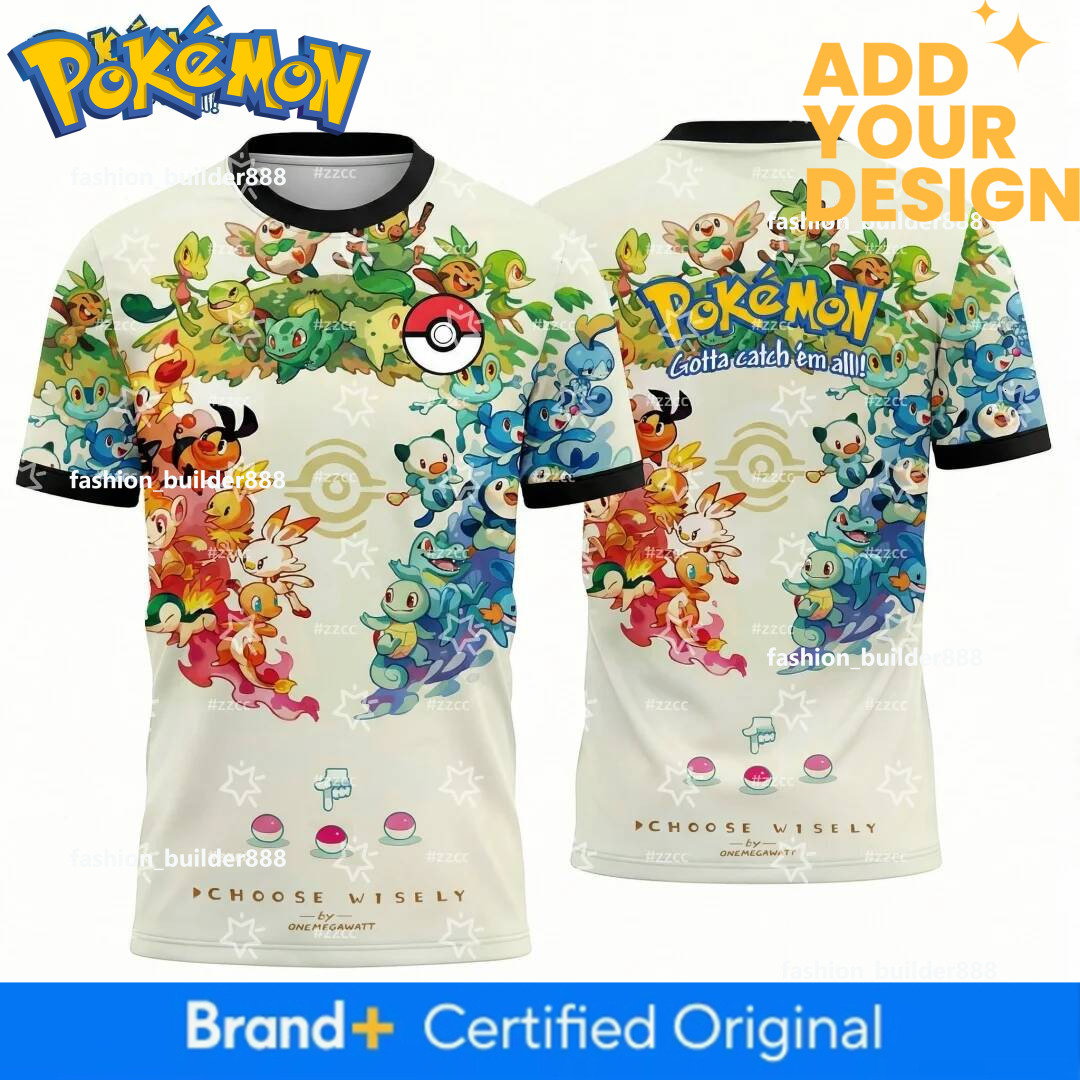 Soccer Jerseys (Unisex) Pokemon Graphic Football Jersey Japanese Anime T-Shirt Spring Sports Dry Quickly Men's T-Shirt Kid's Clothing Tee Wo