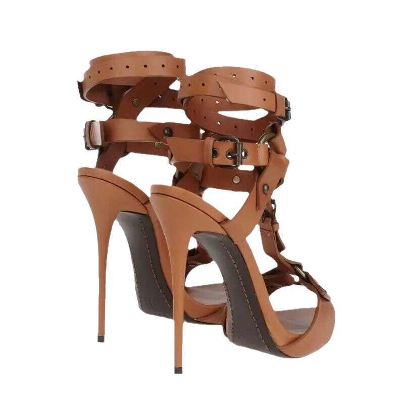 Cross Border Independent Station Fashion Show Lace Up Heel Sandals Women S Shoes Sexy Ultra High Elegant Stiletto Heels