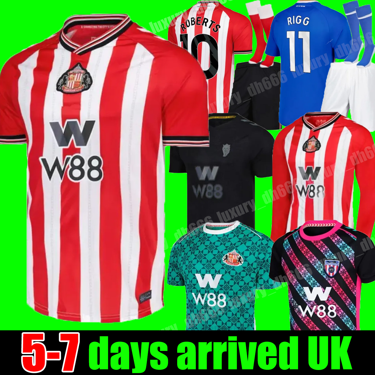 4XL sunderland afc football tops sunderland jersey 25 26 soccer jersey ROBERTS ISIDOR MAYENDA RIGG BALLARD PATTERSON HUME DIARRA SADIKI goalkeeper men kids kit
