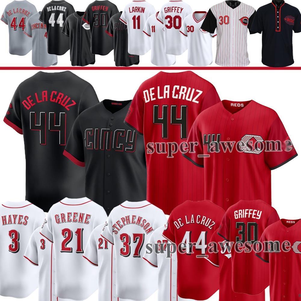 CincinnatiS Reds Baseball Jersey Elly De La Cruz Hunter Greene Spencer Steer Eugenio Suarez KeBryan Hayes Matt McLain Sal Stewart Noelvi Marte Andrew 