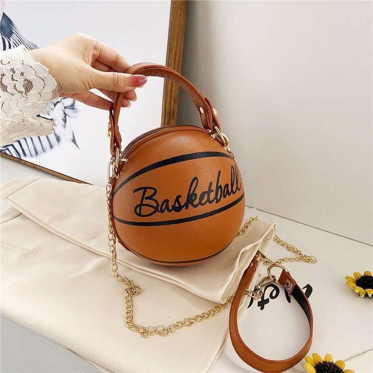 Trendy INS Super Popular Personality Basketball New Versatile Shoulder Crossbody Korean Style Small Round Women's Bag