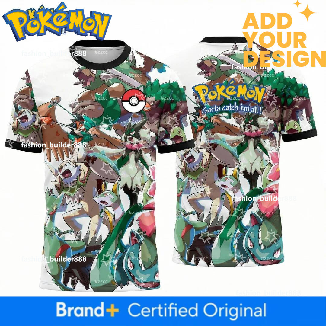 Soccer Jerseys (Unisex) Pokemon Graphic Football Jersey Japanese Anime T-Shirt Spring Sports Dry Quickly Men's T-Shirt Kid's Clothing Tee Wo