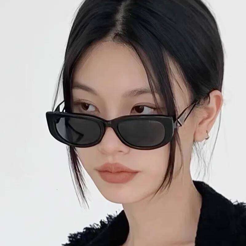 New Small Frame Cat Eye Sunglasses Women Personality Hollow Triangle Sun Glasses Men Trendy Retro Oval Gafas De Sol Mujer Uv400 Chunjinqiuli