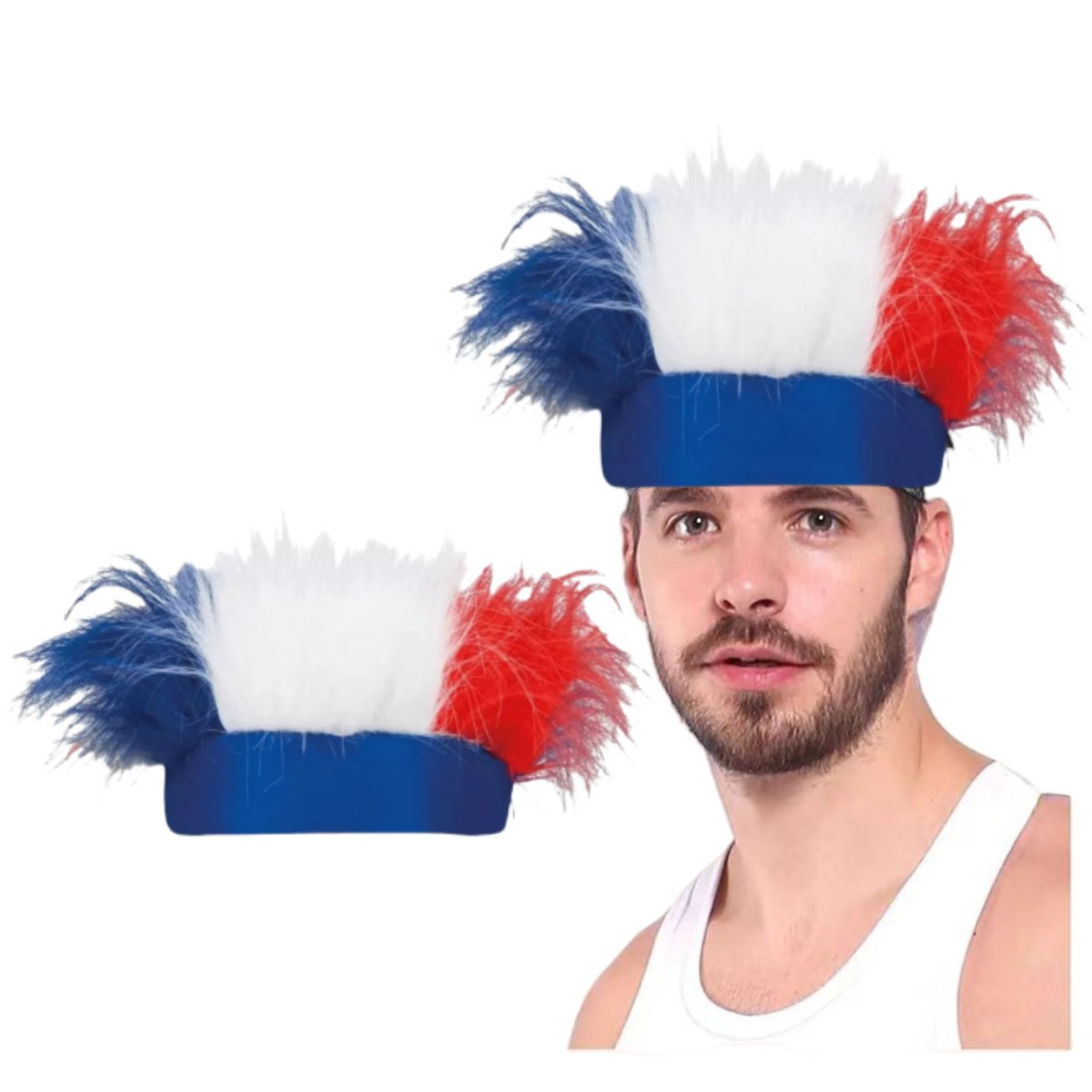 National Flag Wigs Fans Cheering Hairpiece For World Cup European Championship