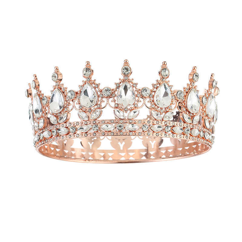 Vintage alloy water diamond tiara headpiece, exquisite and high-end, perfect for brides' wedding gowns and formal dresses, a tiara crown S260424