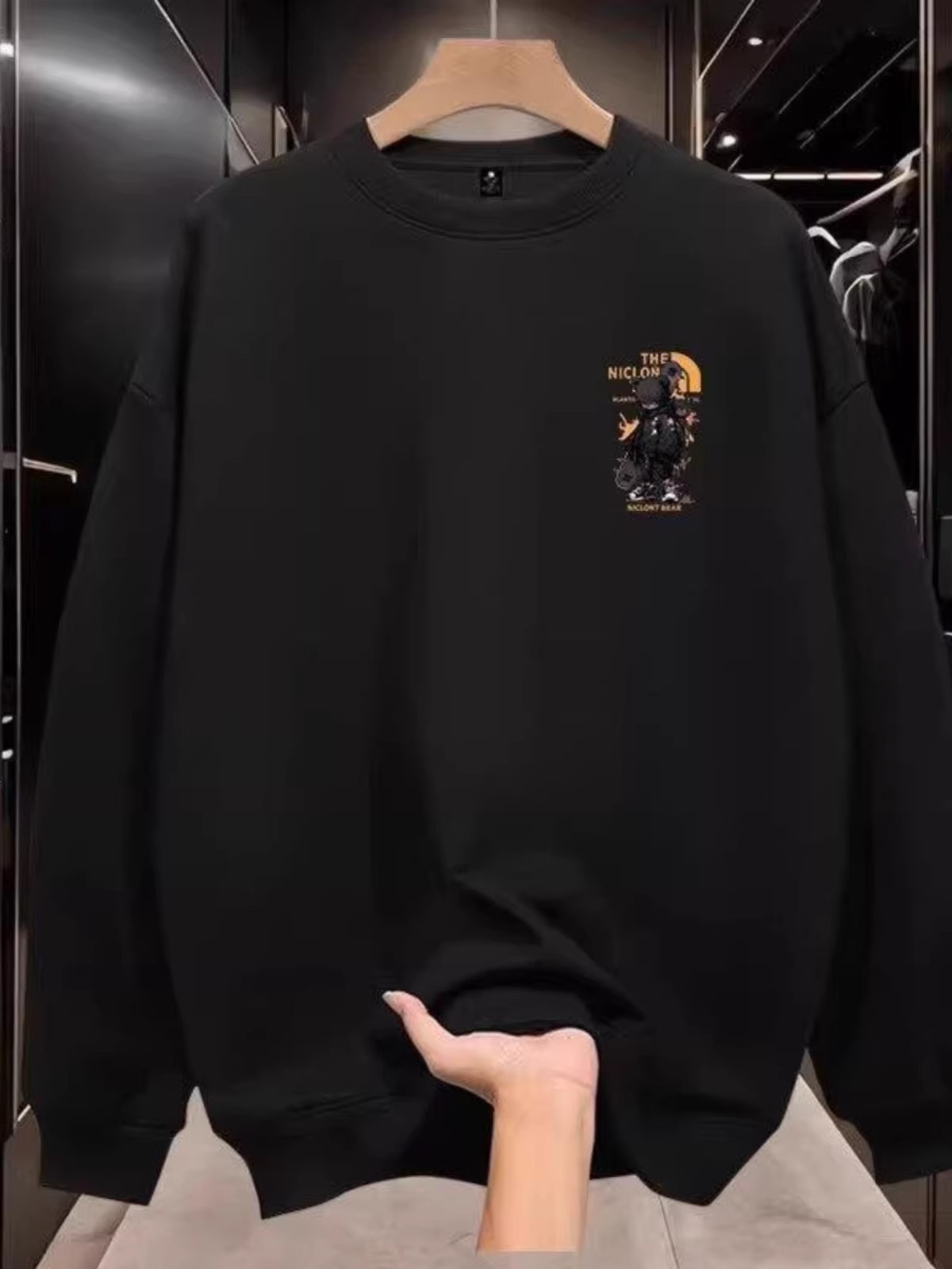 High Quality Casual Long Sleeve Sweatshirt, Unisex Streetwear, Loose Fit, Versatile, Fleece Lined, Warm Crew Neck Tops