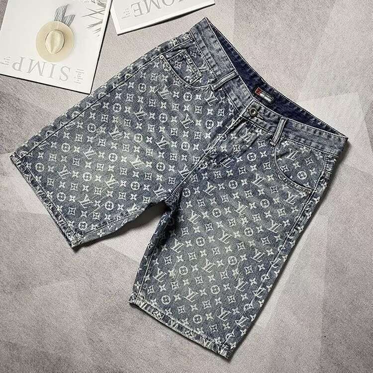 essential shorts Men's denim shorts new summer style personalized print slim fit versatile mid-length pants mens shorts