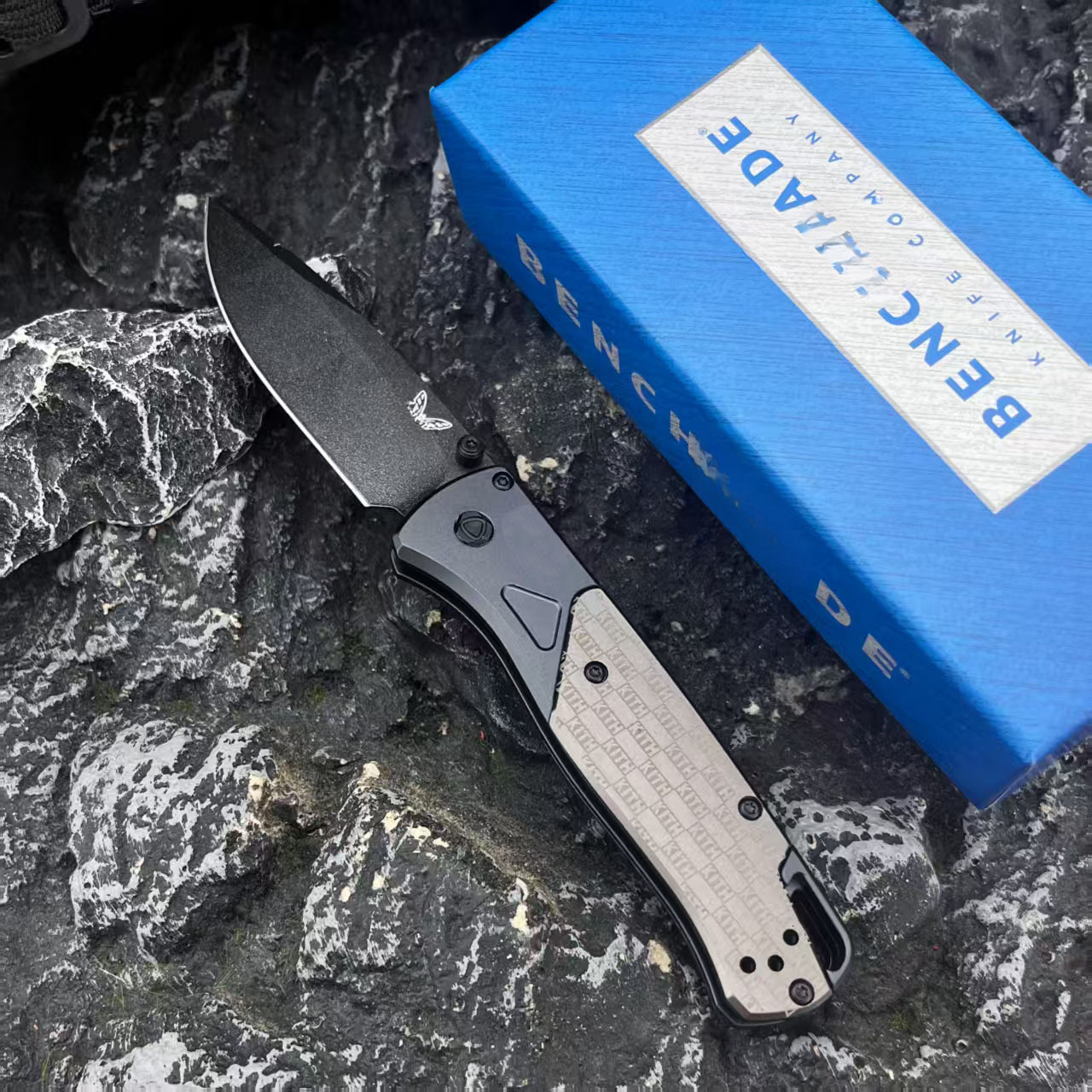 BM535 KITH Bugout Aluminum Handle Ball Bearings Mark M390 Pocket EDC Tool Camping Hunting Fish Tactical Folding Blade Knife