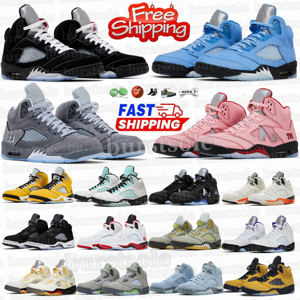 with box Designer 5 5s Basketball shoes Wolf Grey 5shoe Black Metallic Reimagined Halloween Bubblegum Racer Blue 35th Anniversary Metallic shoes5s Sneakers US 5.5-13