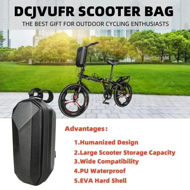 Waterproof E-Bike Front Bag 5L Big Capacity Scooter Tube Bag Wear-resistant Hard Shell Bicycle Storage Bag Bike Accessories 260423