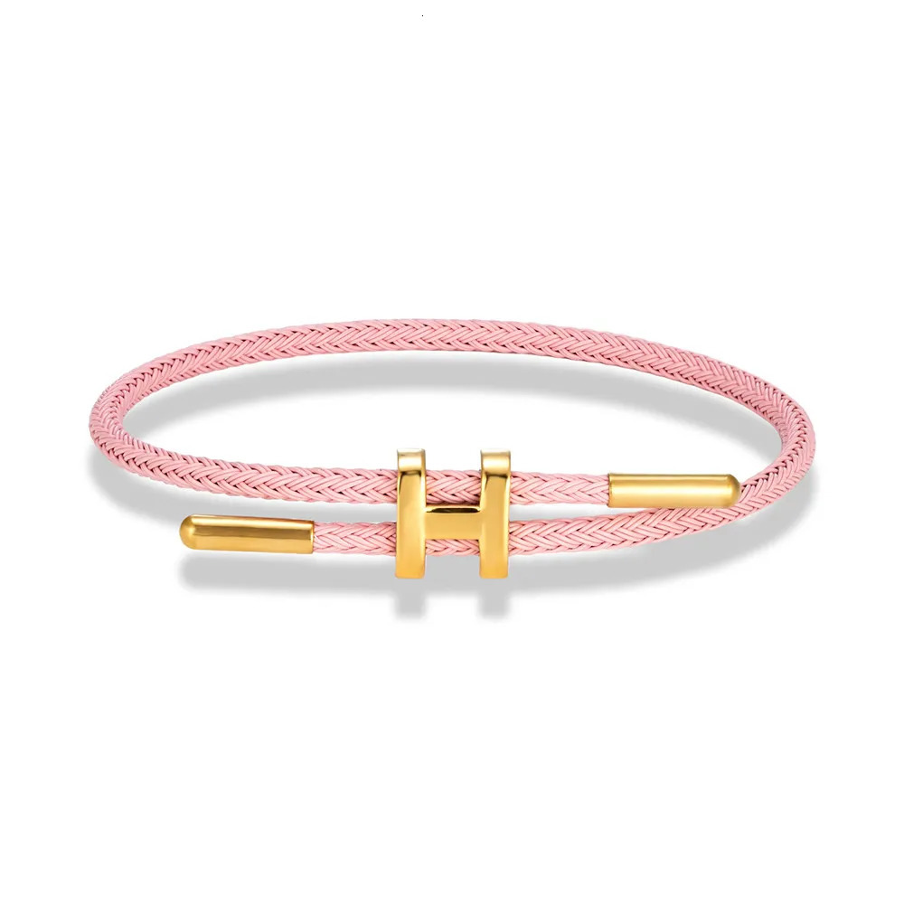 Multicolor Charm Adjustable Bracelet Fashion No Fade Stainless Steel Wire Waterproof Rope Bracelet for Men Women Couple 260423