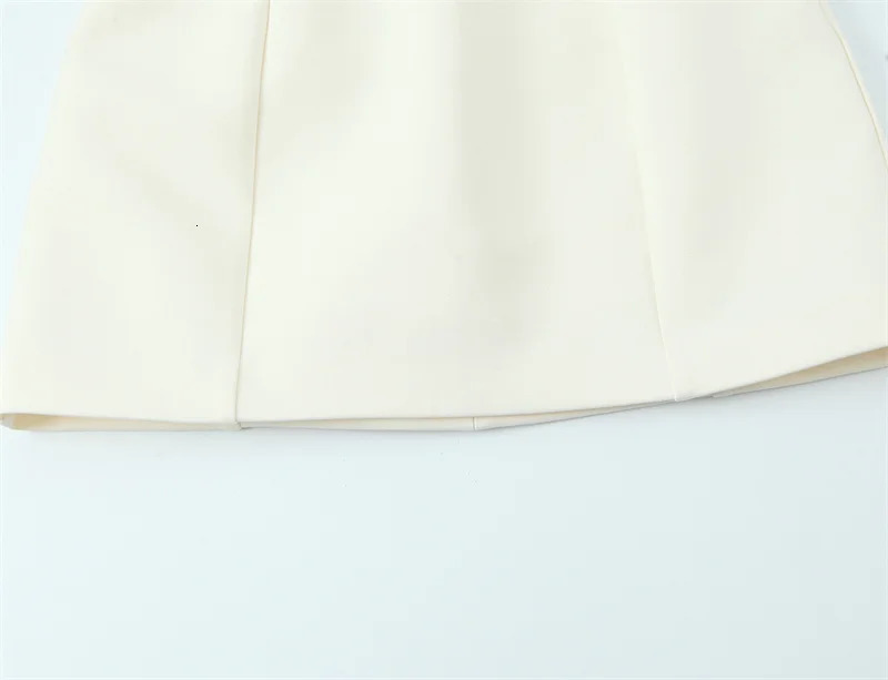 Womens Dress 2026 Summer Style White Sleeveless Hollowout Decor Qipaostyle Mini Elegant and Fashionable 260423