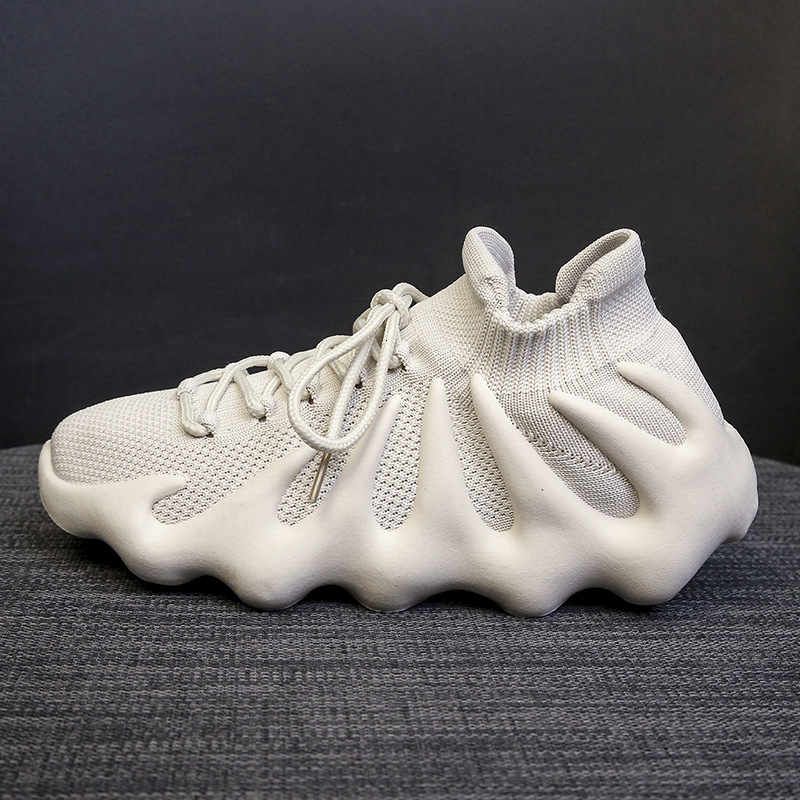 New Flyknit Octopus Casual Sneakers Korean Style Trendy Couple Breathable Volcano Socks Unisex Shoes