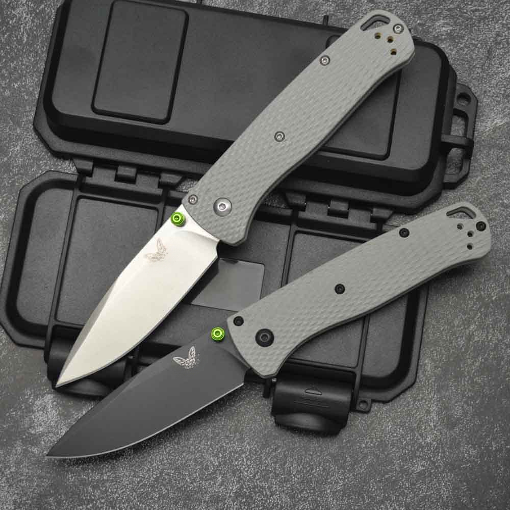 535 Mini Camping Folding Knife, D2 Steel Blade, G10 Textured Handle, Fruit Knife with Pocket Clip, Outdoor Hiking Hunting EDC Tool