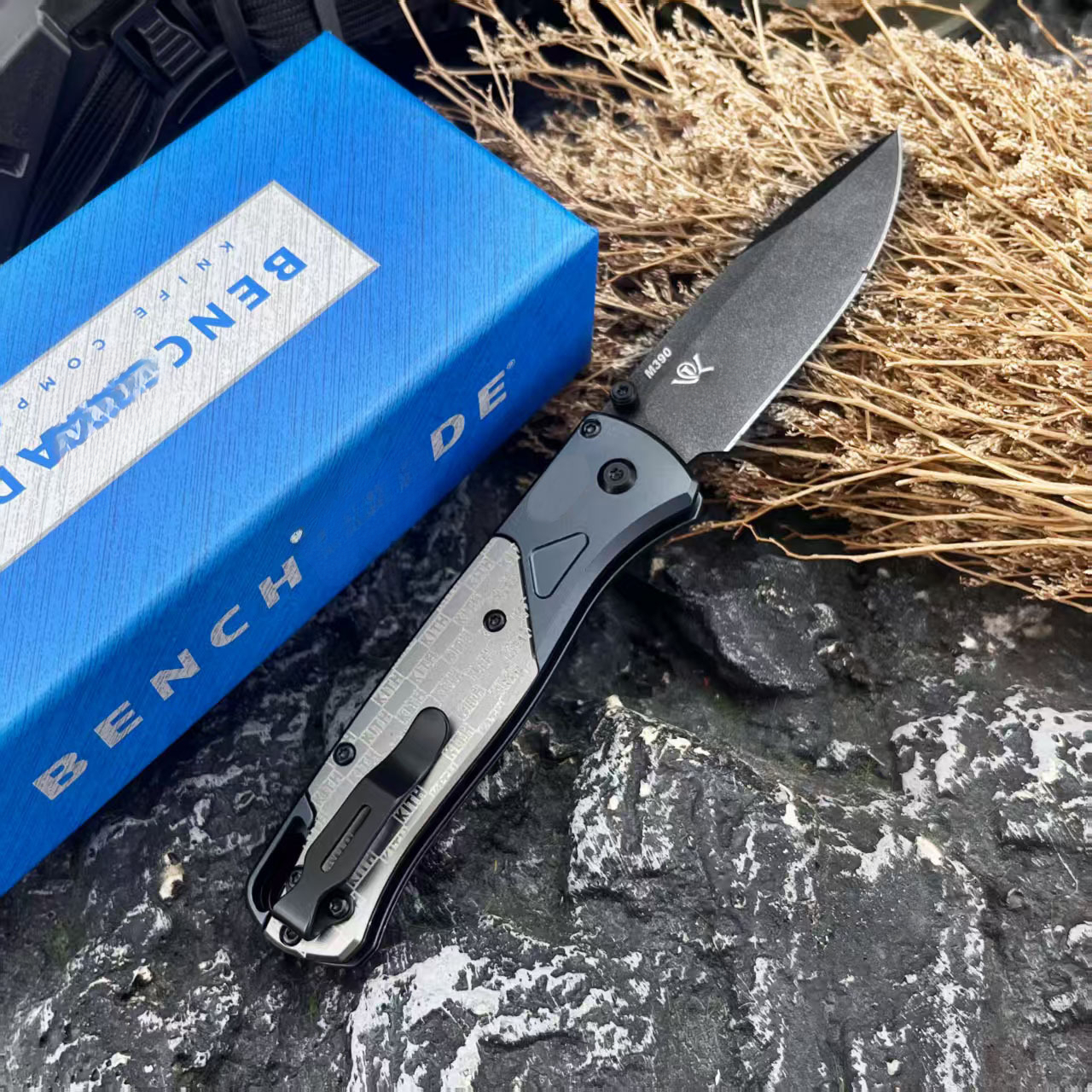 BM535 KITH Bugout Aluminum Handle Ball Bearings Mark M390 Pocket EDC Tool Camping Hunting Fish Tactical Folding Blade Knife