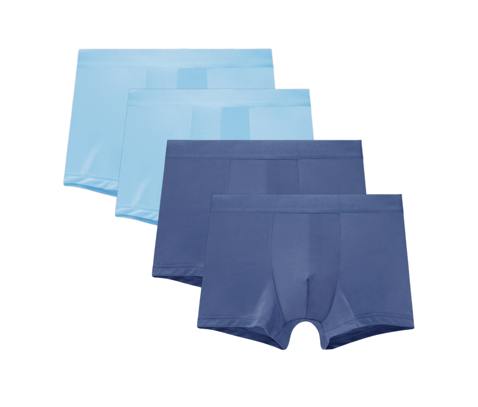 4 Pack Men Ice Silk Boxers Polyester Seamless Breathable Quick Dry Soft Underwear For Men