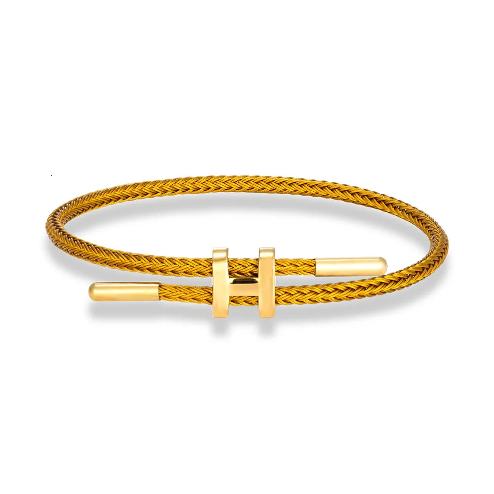Multicolor Charm Adjustable Bracelet Fashion No Fade Stainless Steel Wire Waterproof Rope Bracelet for Men Women Couple 260423