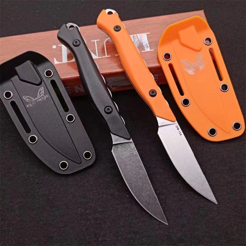 BM15700 High-hardness Fixed Blade Knife D2 Steel Blade G10 Handle Outdoor Jungle Adventure EDC Fishing Tool Escape Tool Men's Gift
