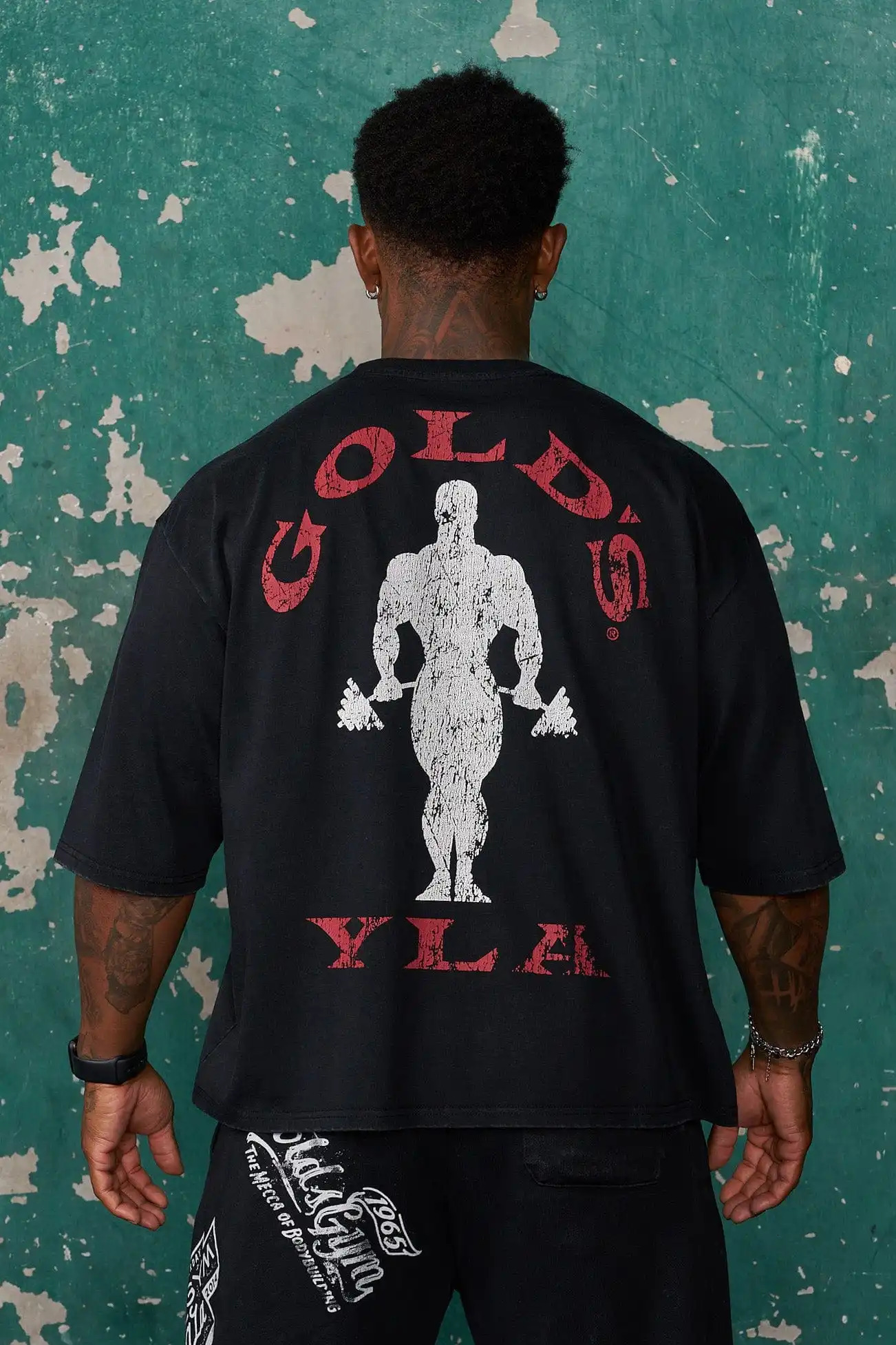 2026 Golds Gym Age Tees Mens Large-sized Printed T-shirt - Suitable for Daily Workouts Can Be Worn By Both Men and Women 260423