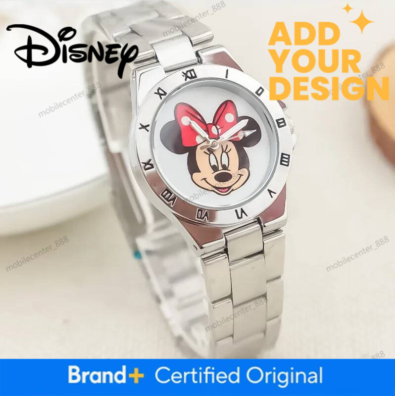 Designer Disney Disney Mickey Mouse Minnie Kids Student Cartoon Watch Aolly Steel Quartz Watches Clock For Boys Girls Gift Luxury - view 6