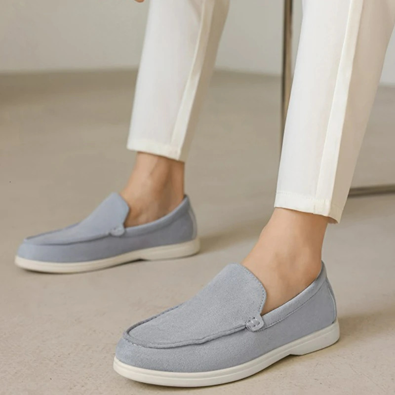 Mens Casual Shoes Suede Leather Loafers Classic British Style Men Shoes Lightweight Soft Moccasins Male Slip on Driving Flats 260424