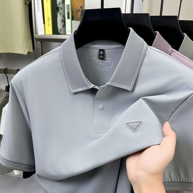 2026 New Men's Summer Short-Sleeve POLO Shirt for Young and Middle-Aged Men