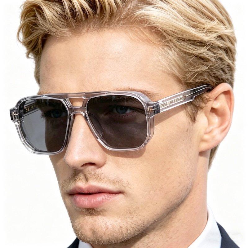 Pilot Gaming Glasses Anti Blue Light Computer Work Men Women Oversized Optical Prescription Eyewear Goggles Blocking Double Bridges Reading RX Myopia 