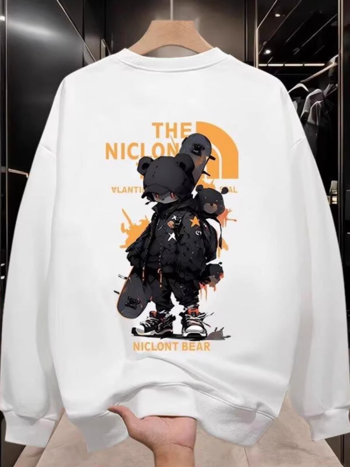 High Quality Casual Long Sleeve Sweatshirt, Unisex Streetwear, Loose Fit, Versatile, Fleece Lined, Warm Crew Neck Tops