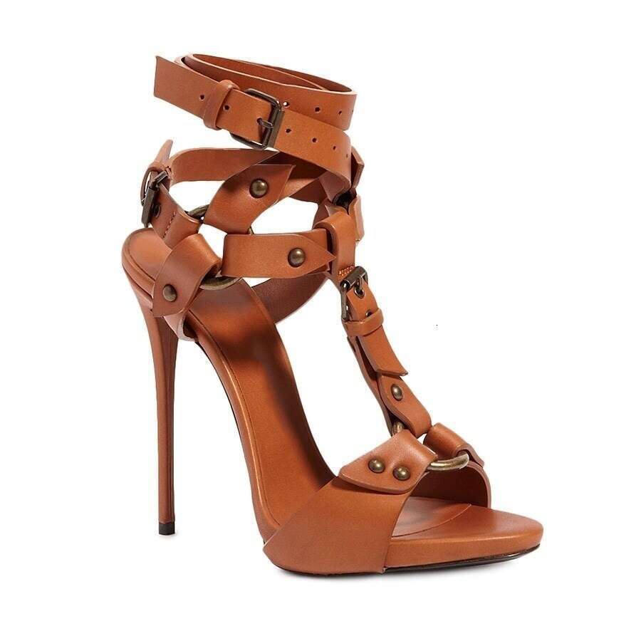 Cross Border Independent Station Fashion Show Lace Up Heel Sandals Women S Shoes Sexy Ultra High Elegant Stiletto Heels