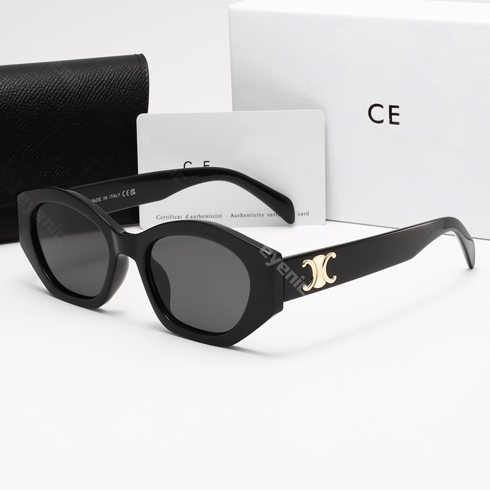 Luxury Vintage Retro Designer Sunglasses For Women, Small Squeezed Frame Oval Fashion Eyewear, UV400 Polarized Lenses Anti Glare Stylish Shades