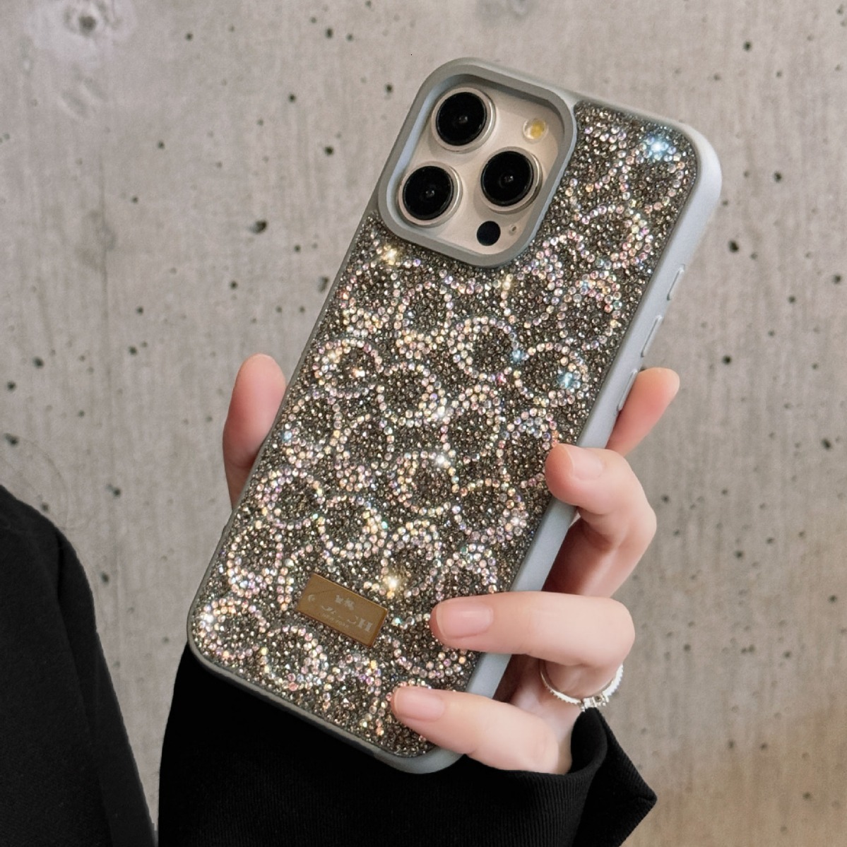 Foreign Trade Exclusive Skin Feel Diamond Protective Case for iPhone 17 Pro Max Apple 16 Shockproof and Drop-resistant