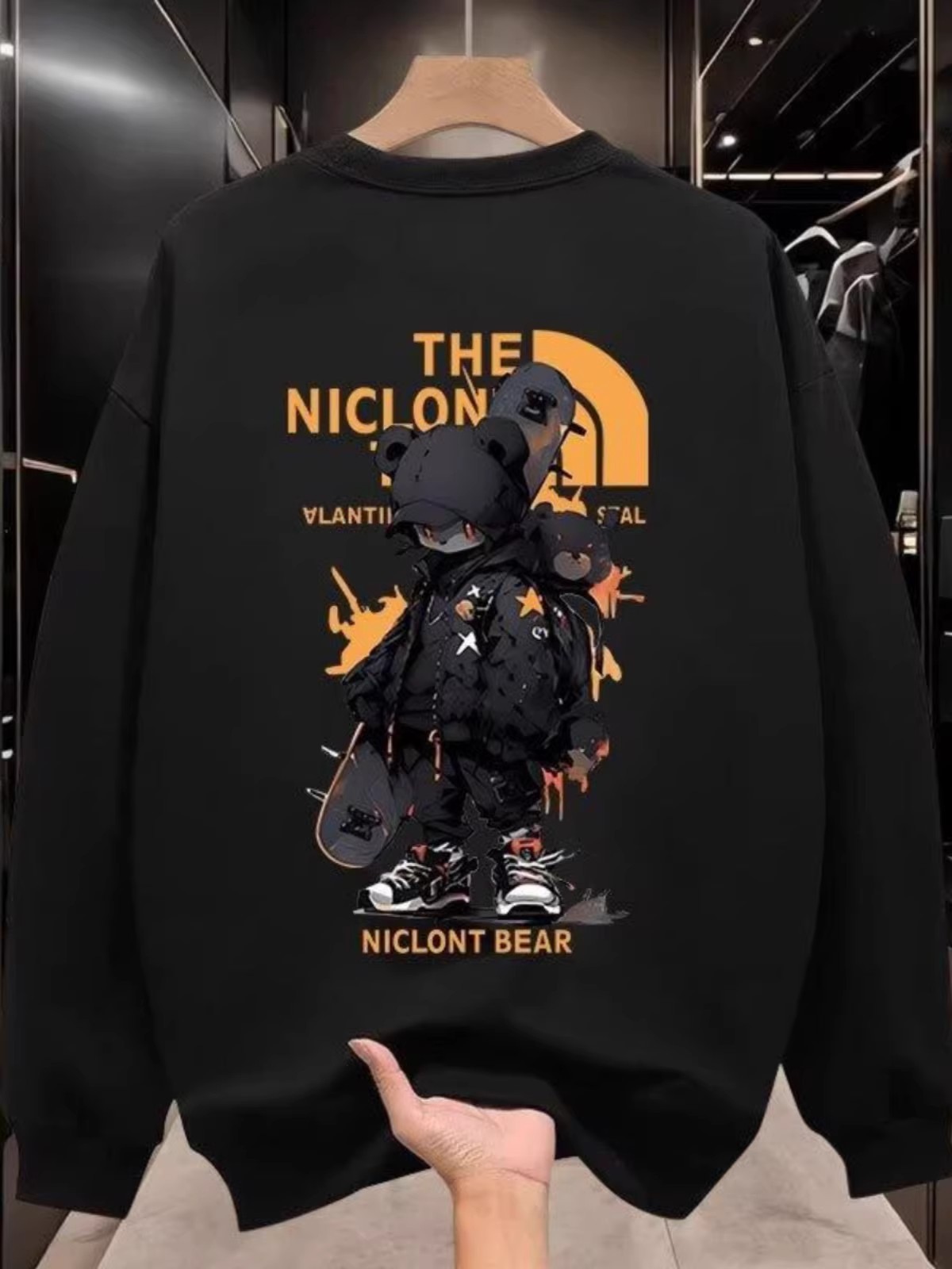 High Quality Casual Long Sleeve Sweatshirt, Unisex Streetwear, Loose Fit, Versatile, Fleece Lined, Warm Crew Neck Tops