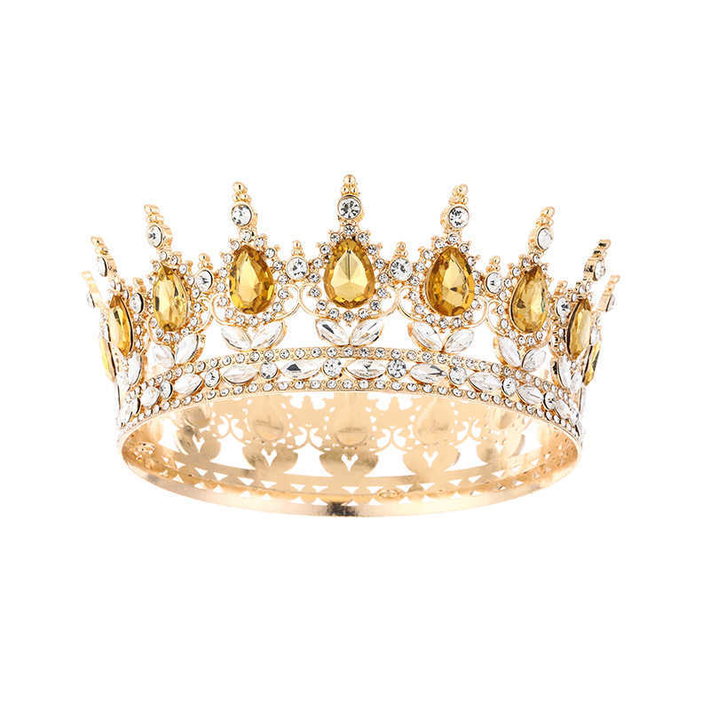 Vintage alloy water diamond tiara headpiece, exquisite and high-end, perfect for brides' wedding gowns and formal dresses, a tiara crown S260424