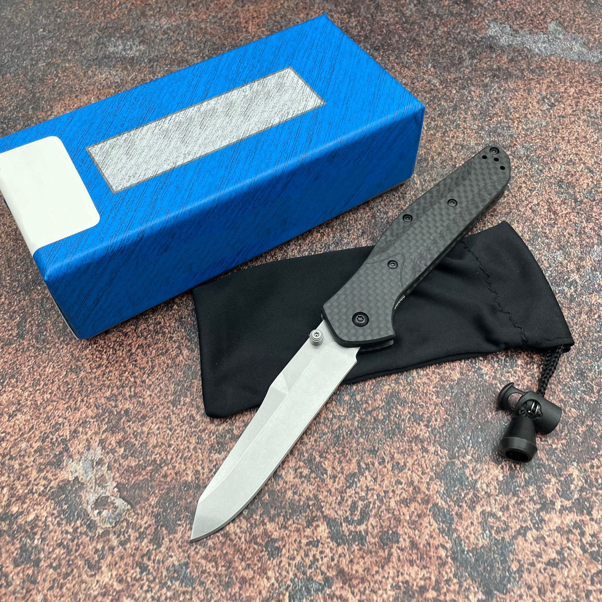 New BM940 Titanium/CF Handle Mark s90v Blade Folding Knife Copper Washers Camping Hunt Pockets Outdoor EDC Tools