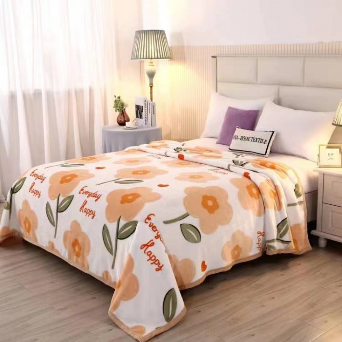 Air-Conditioned Milk Fleece Thickened Flannel Blanket Gift Set