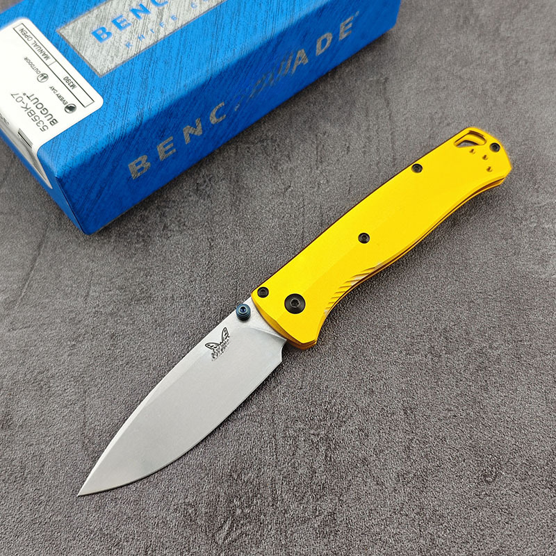 BM 535 Bugout Aluminum Handle Folding Knife D2 Hardness Blade Portable Camping Outdoor Utility Survival Knives EDC