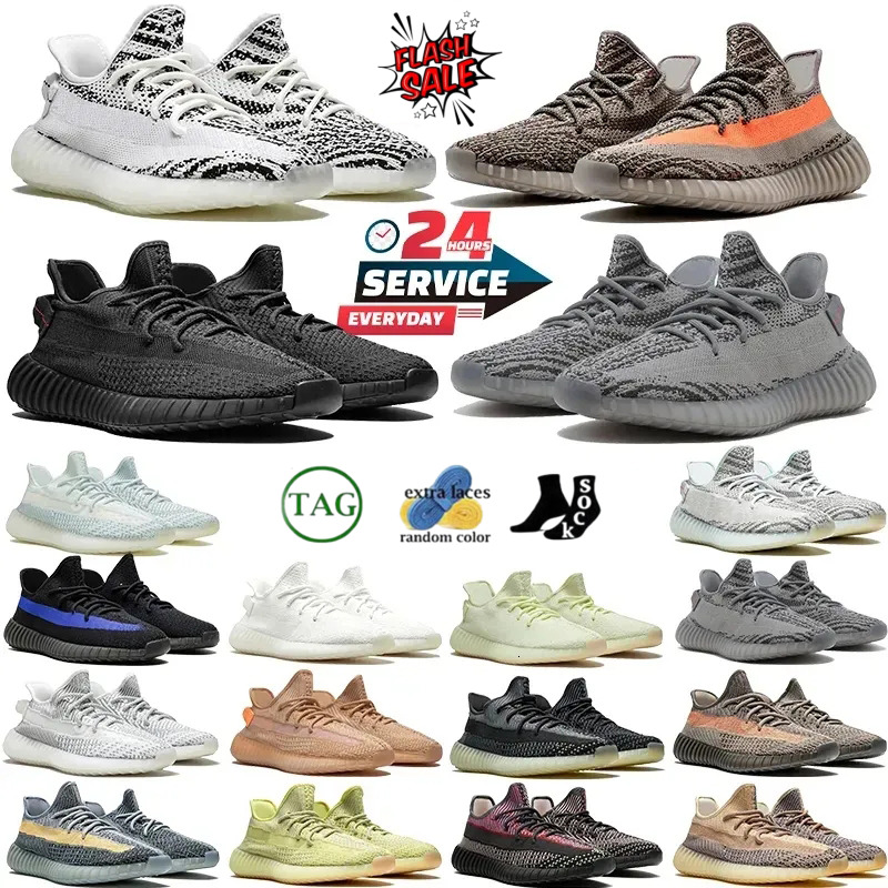 Designer Shoes 350 Womens Mens Running shoes Onyx Blue Tint Bred Bone Cream Mesh Platform Sneakers Gym Outdoor Sports Trainers