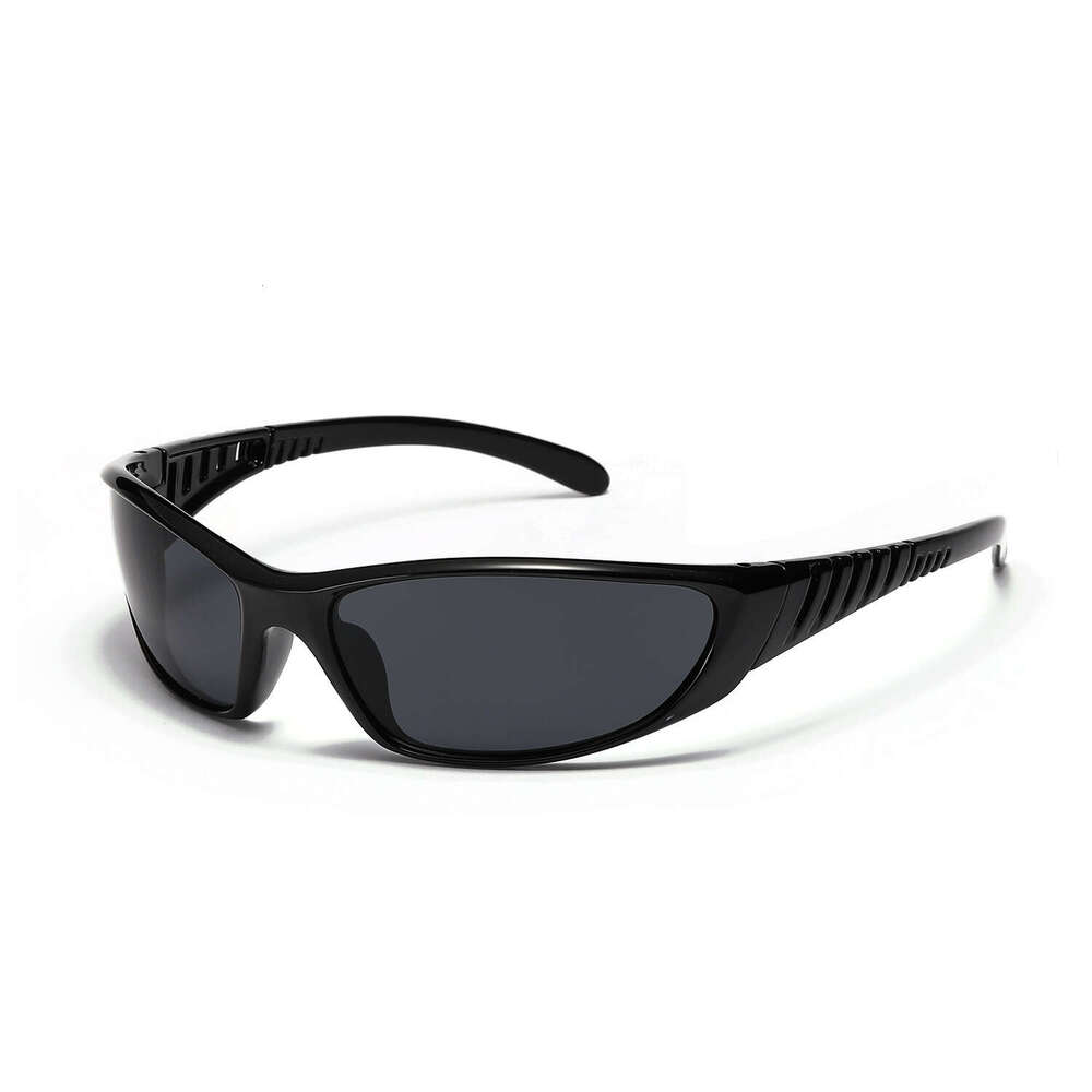 Y2k Silver Sunglass With A Futuristic Tech Vibe, Millennium Hot Girl Sunglass, European American Style, Personalized Sports And Cycling Sun Protection