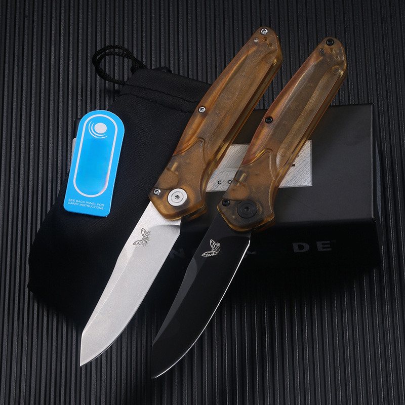 9400PEI Transparent Outdoor Folding Knife Wild Camping Convenient Sharp Knife EDC Fruit Pocket knives for outdoor travel