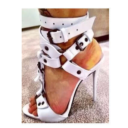 Cross Border Independent Station Fashion Show Lace Up Heel Sandals Women S Shoes Sexy Ultra High Elegant Stiletto Heels