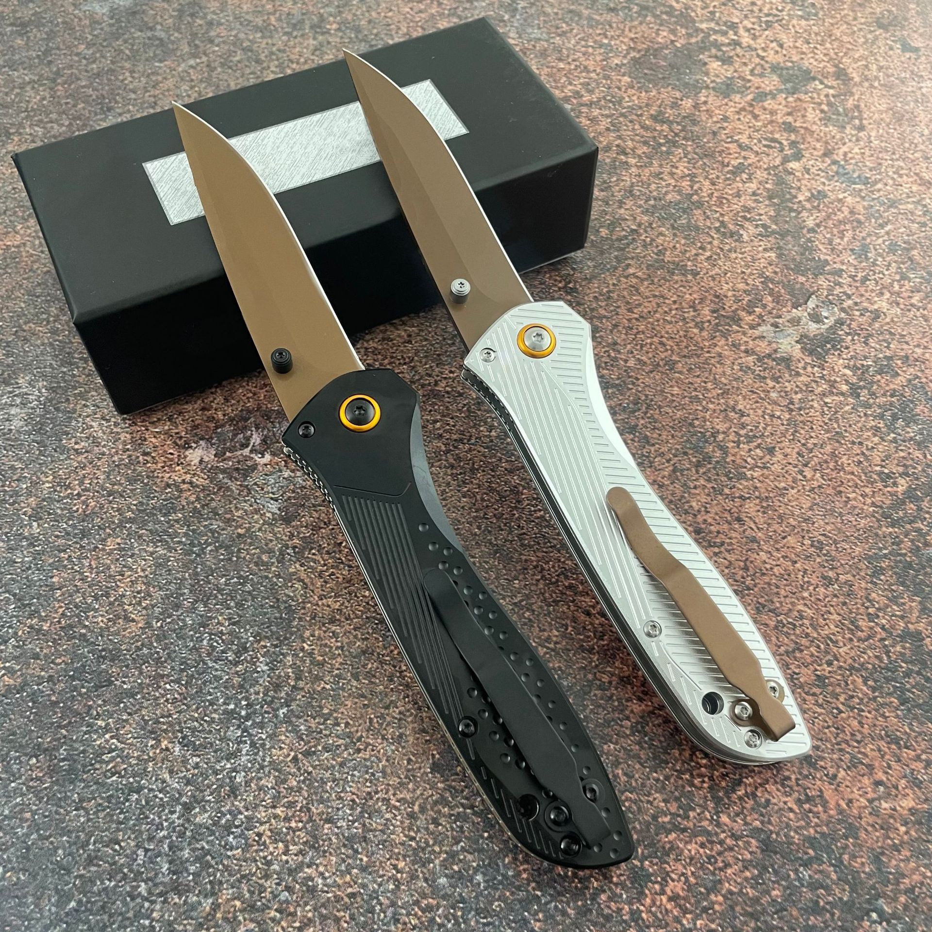 New BM 710FE Outdoor Pocket Folding Knife D2 Blade Aluminum Tactical Self-defense Knives EDC Handle Hiking Camping Fishing Tools