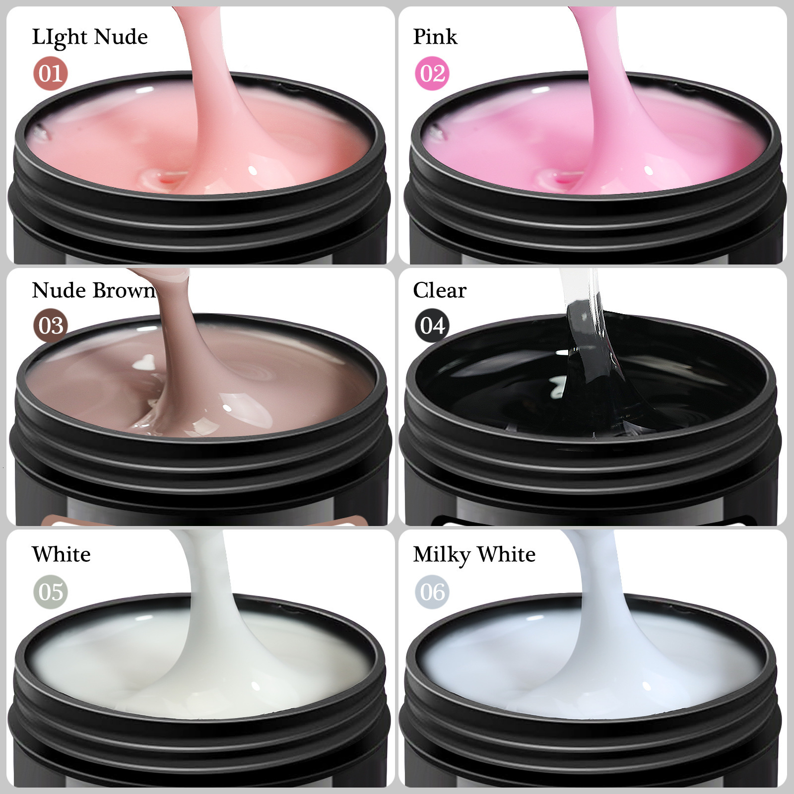 Nail Art Special Large Capacity 150g Nail Extension Gel Nude Color Shaping Extension and Reinforcement Three-in-One 260327