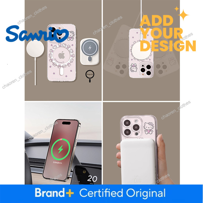 Kt Cat Transparent Magnetic Metal Fitted Case for Apple iPhone 17 Pro Max - Compatible with iPhone 16/15, Cat Hello Kitty Design, Magnetic Closure - view 4