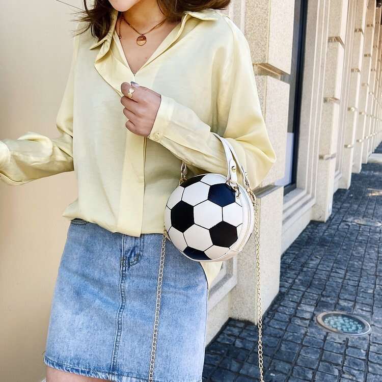 Trendy INS Super Popular Personality Basketball New Versatile Shoulder Crossbody Korean Style Small Round Women's Bag