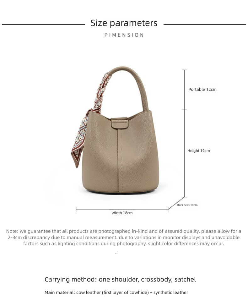 Designer Luxury Women's Multifunctional Handbag Small Handbag Fashionable 2026 New High-end Leather Crossbody Bag Outdoor Fashion Bucket Bag