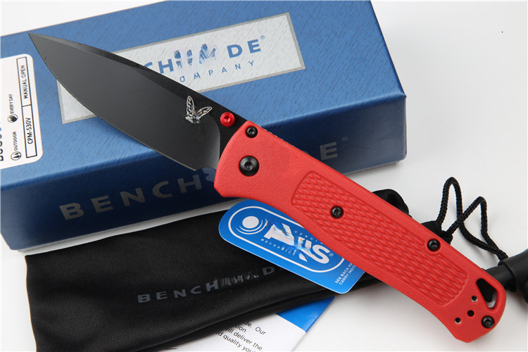 BM 535 Bugout EDC Folding Pocket Knife Black/ White Blade Survival Tactical Knife Outdoor Facas Jackknife Hand Tools Rescue